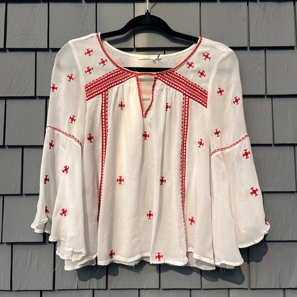 Anthropologie x Floreat Boho Embroidered Blouse Size 2 - Picture 2 of 3